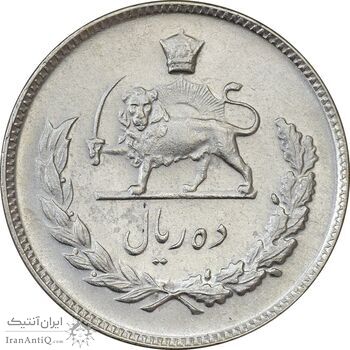 سکه 10 ریال 1348 - MS61 - محمد رضا شاه