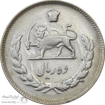 سکه 10 ریال 1349 - VF35 - محمد رضا شاه سکه 10 ریال 1349 - VF35 - محمد رضا شاه