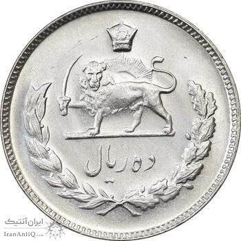 سکه 10 ریال 1350 - AU55 - محمد رضا شاه سکه 10 ریال 1350 - AU55 - محمد رضا شاه