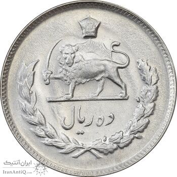 سکه 10 ریال 1351 - AU58 - محمد رضا شاه سکه 10 ریال 1351 - AU58 - محمد رضا شاه