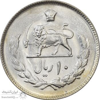 سکه 10 ریال 1353 - MS63 - محمد رضا شاه سکه 10 ریال 1353 - MS63 - محمد رضا شاه
