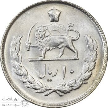 سکه 10 ریال 1354 - MS64 - محمد رضا شاه سکه 10 ریال 1354 - MS64 - محمد رضا شاه
