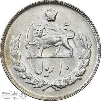 سکه 10 ریال 1354 - AU58 - محمد رضا شاه