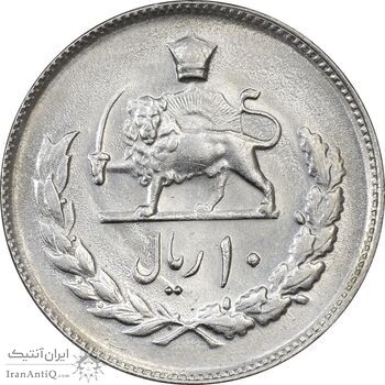 سکه 10 ریال 2536 - MS61 - محمد رضا شاه
