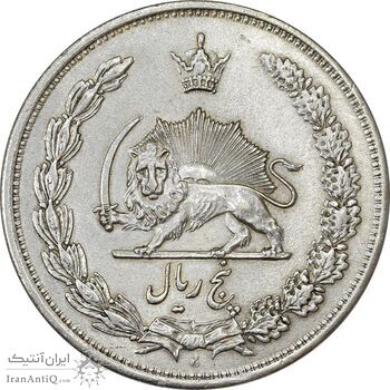 سکه 5 ریال 1313 - 3 تاریخ ضخیم - AU58 - رضا شاه سکه 5 ریال 1313 - 3 تاریخ ضخیم - AU58 - رضا شاه