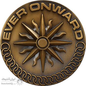 مدال یادبود بازی های آسیایی تهران 1353 (جعبه فابریک) - MS65 - محمد رضا شاه