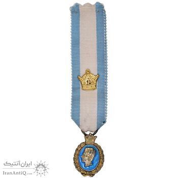 نشان بیست و پنجمین سال سلطنت (ضرب فرانسه) - شب - AU - محمد رضا شاه نشان بیست و پنجمین سال سلطنت (ضرب فرانسه) - شب - AU - محمد رضا شاه
