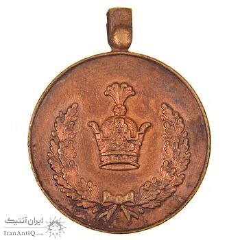 مدال برنز خدمت (دو رو تاج) ضرب ایران - EF45 - رضا شاه