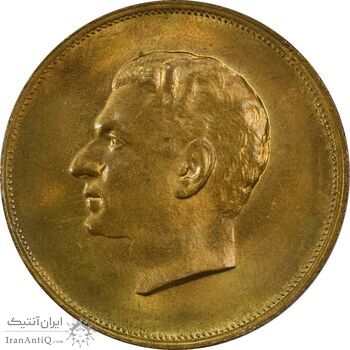 مدال برنز بیست و پنجمین سال سلطنت 1344 - MS62 - محمدرضا شاه