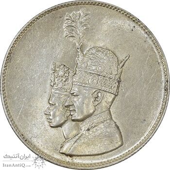 مدال نقره یادبود تاجگذاری 1346 - EF45 - محمد رضا شاه