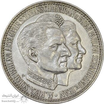 مدال شاه و فرح سفر به آلمان (نوع دو) - AU58 - محمد رضا شاه