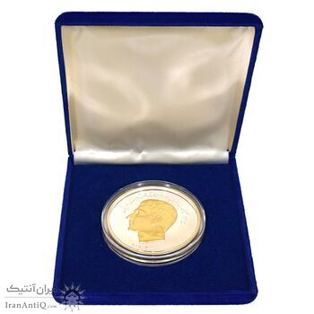 مدال یادبود محمدرضا شاه 1367 (جعبه فابریک) 5 انس - PF66 - جمهوری اسلامی