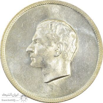 مدال نقره منشور کوروش بزرگ 1350 - MS63 - محمد رضا شاه