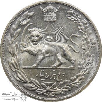 سکه 5000 دینار 1306 ضرب هیتون MS64 - رضا شاه سکه 5000 دینار 1306 ضرب هیتون MS64 - رضا شاه