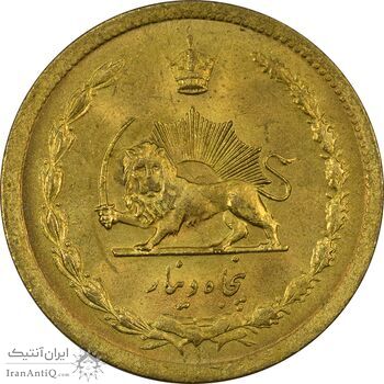 سکه 50 دینار 1333 برنز - MS61 - محمد رضا شاه سکه 50 دینار 1333 برنز - MS61 - محمد رضا شاه