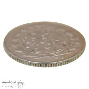 سکه 500 دینار 1305 خطی - پشت قاجار - AU58 - رضا شاه