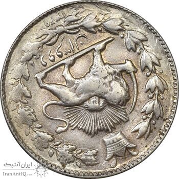 سکه 2 قران 1329 (چرخش 160 درجه) - MS61 - احمد شاه