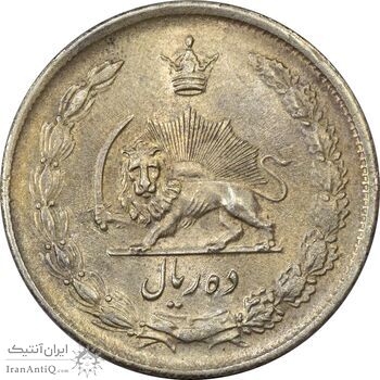 سکه 10 ریال 1323 - AU58 - محمد رضا شاه