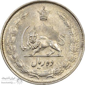 سکه 10 ریال 1324 - MS61 - محمد رضا شاه