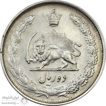 سکه 10 ریال 1325 - EF45 - محمد رضا شاه سکه 10 ریال 1325 - EF45 - محمد رضا شاه