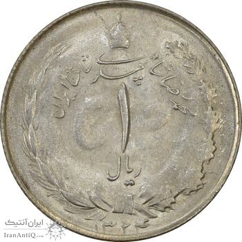 سکه 1 ریال 1324 نقره - MS63 - محمد رضا شاه سکه 1 ریال 1324 نقره - MS63 - محمد رضا شاه