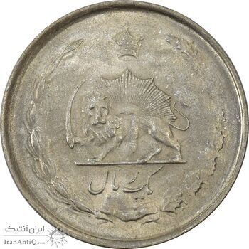 سکه 1 ریال 1324 نقره - MS63 - محمد رضا شاه سکه 1 ریال 1324 نقره - MS63 - محمد رضا شاه