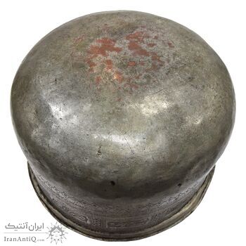 پاتیل مسی قلمزنی طرح نقوش و خط