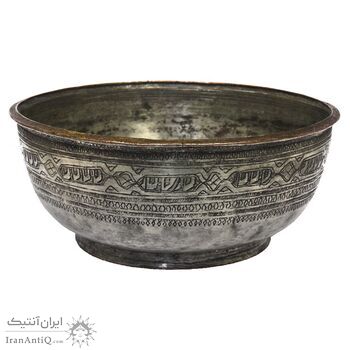 کاسه مسی قلمزنی طرح اسلیمی