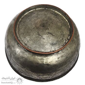 کاسه مسی قلمزنی طرح اسلیمی