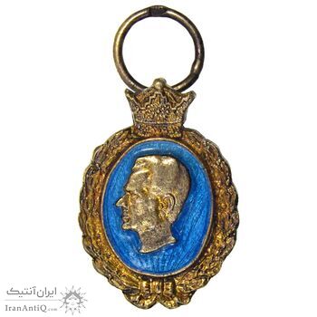 نشان بیست و پنجمین سال سلطنت (ضرب فرانسه) بدون روبان - شب - EF - محمد رضا شاه