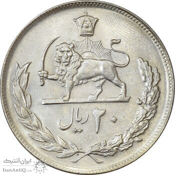 سکه 20 ریال 1353 - AU58 - محمد رضا شاه سکه 20 ریال 1353 - AU58 - محمد رضا شاه