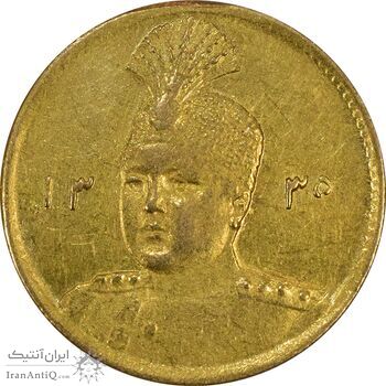 سکه طلا 5000 دینار 1335 تصویری - AU58 - احمد شاه