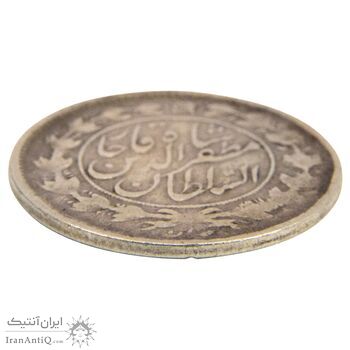 سکه 1000 دینار 1318 خطی - VF30 - مظفرالدین شاه