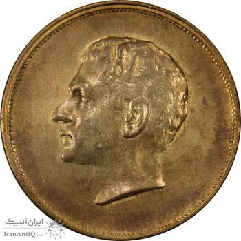 مدال برنز بیست و پنجمین سال سلطنت 1344 - AU55 - محمدرضا شاه