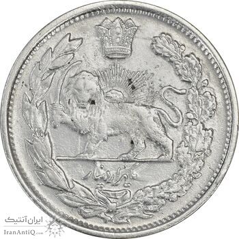سکه 1000 دینار 1340 تصویری (0 چسبیده به 4) - VF35 - احمد شاه