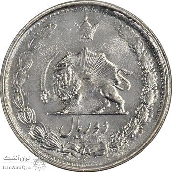 سکه 2 ریال 2535 - 253 ارور تاریخ - MS63 - محمد رضا شاه