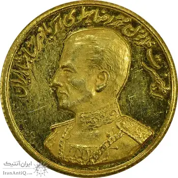 مدال طلا یادبود گارد شاهنشاهی - نوروز 2537 - MS62 - محمد رضا شاه