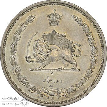 سکه 10 دینار 1310 نیکل - MS60 - رضا شاه