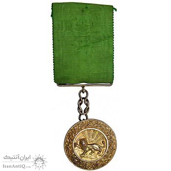 مدال نقره بپاداش خدمت - آبطلا فابریک (با روبان فابریک) - EF45 - رضا شاه