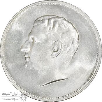 مدال نقره بیست و پنجمین سال سلطنت 1344 - MS62 - محمدرضا شاه