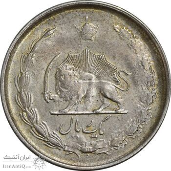 سکه 1 ریال 1324 نقره - AU58 - محمد رضا شاه سکه 1 ریال 1324 نقره - AU58 - محمد رضا شاه