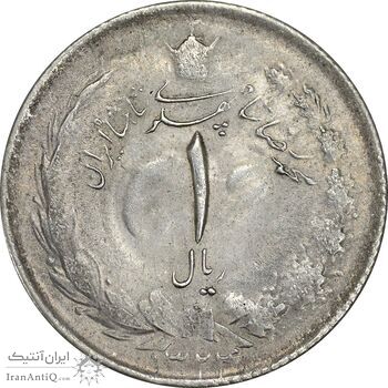 سکه 1 ریال 1324 نقره - MS61 - محمد رضا شاه