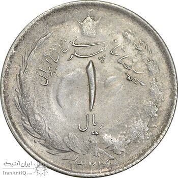 سکه 1 ریال 1324 نقره - MS62 - محمد رضا شاه سکه 1 ریال 1324 نقره - MS62 - محمد رضا شاه