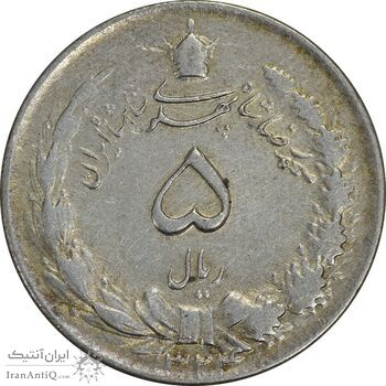 سکه 5 ریال 1324 - EF40 - محمد رضا شاه سکه 5 ریال 1324 - EF40 - محمد رضا شاه