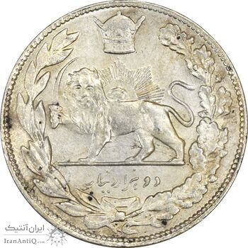 سکه 2000 دینار 1308 تصویری - MS62 - رضا شاه