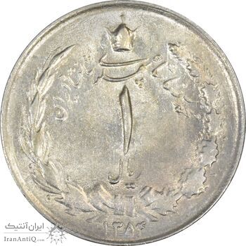 سکه 1 ریال 1354 (چرخش 180 درجه) - MS61 - محمد رضا شاه