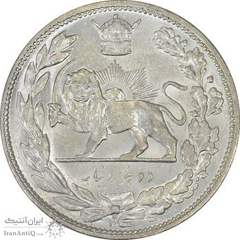سکه 2000 دینار 1306H تصویری - MS62 - رضا شاه