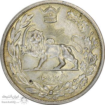 سکه 5000 دینار 1306L تصویری - EF45 - رضا شاه سکه 5000 دینار 1306L تصویری - EF45 - رضا شاه