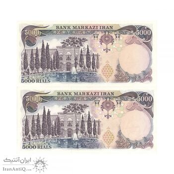 اسکناس 5000 ریال (انصاری - یگانه) - محمد رضا شاه