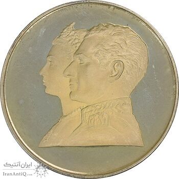 مدال نقره 200 ریال جشنهای 2500 ساله 1350 (با کاور فابریک) - PF63 - محمد رضا شاه